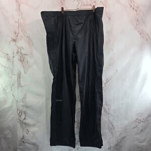 Marmot Rain Pants Mens XL X 36 Long Tall Black Full Zip Off Precip
